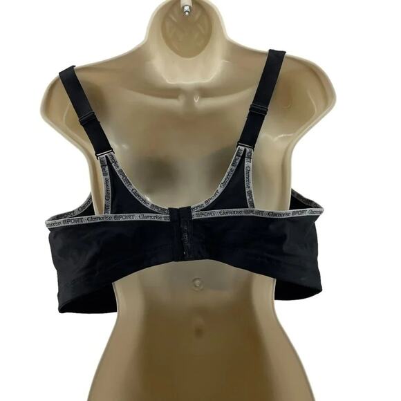 Glamorise No Bounce Cami Wire Free Sports Bra 1066 Black 44C - Picture 7 of 8